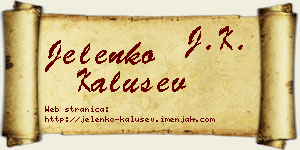 Jelenko Kalušev vizit kartica